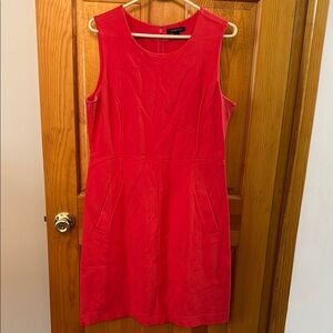 Lands' End Red Sleeveless Sheath Mini Dress